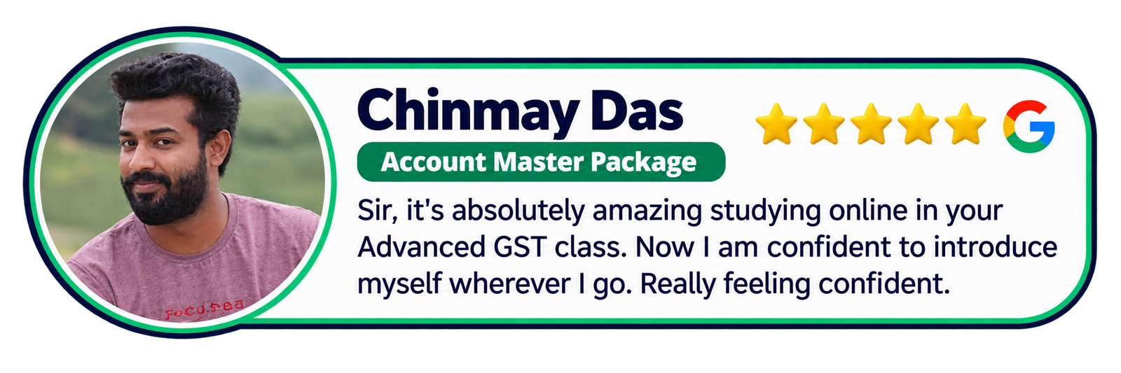 Chinmay Das review for the Account Master Package