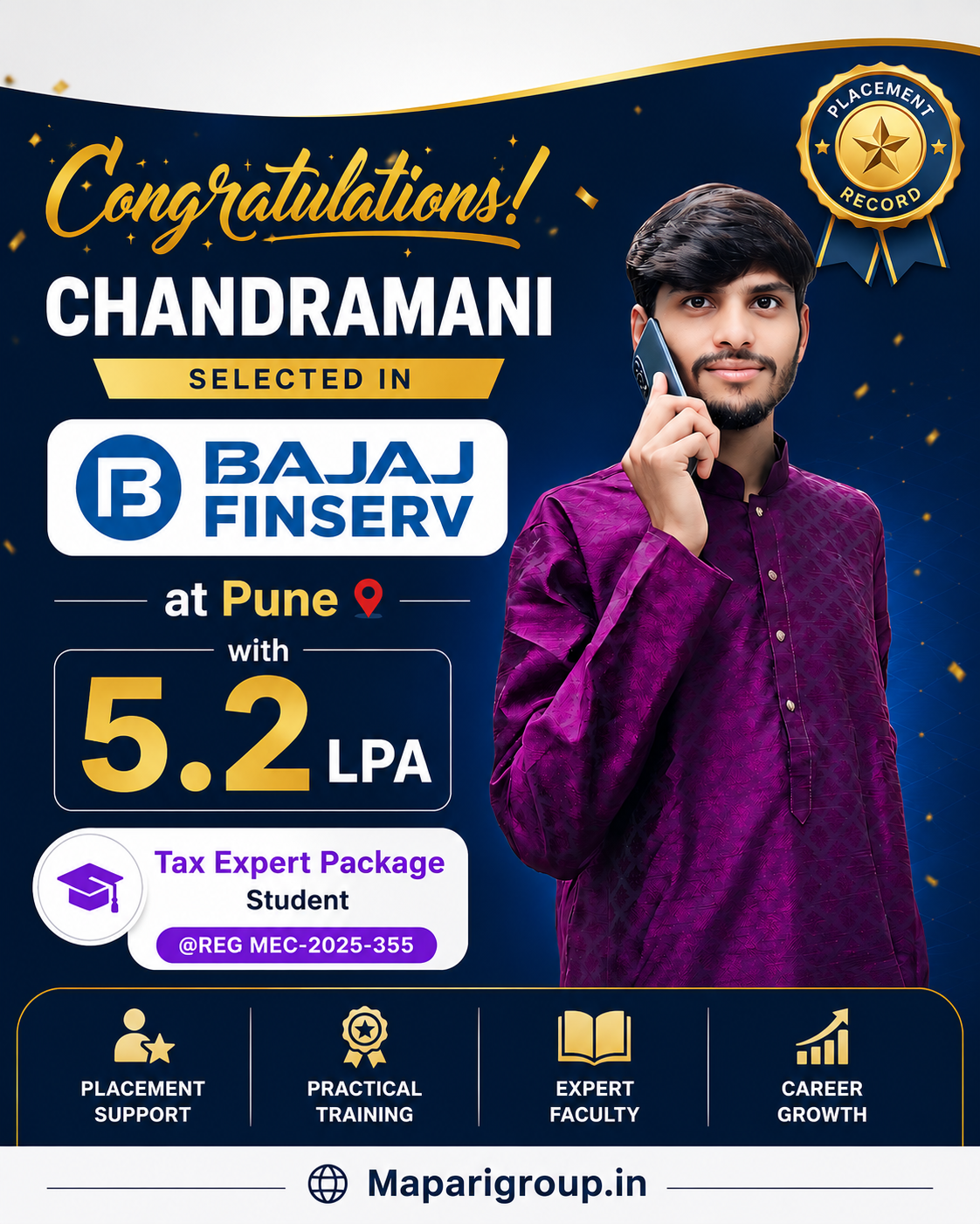 Chandramani placement record at Bajaj Finserv