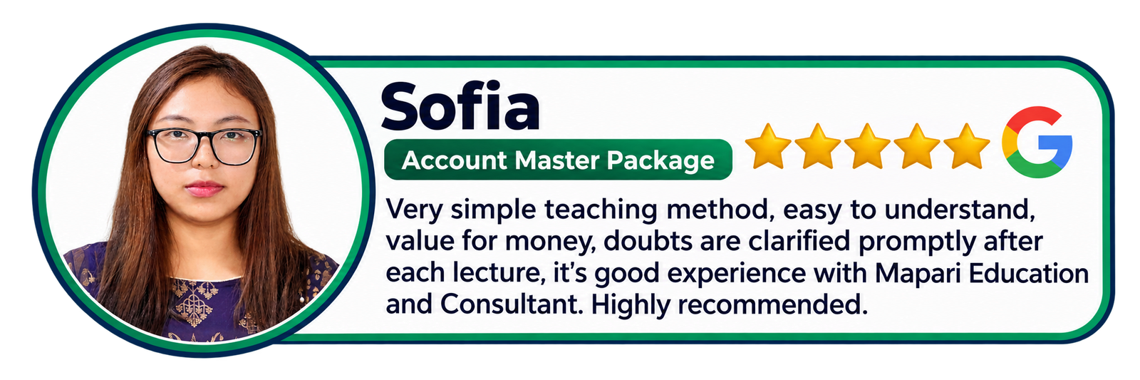 Sofia review for the Account Master Package
